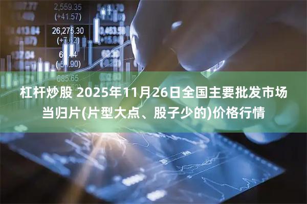 杠杆炒股 2025年11月26日全国主要批发市场当归片(片型大点、股子少的)价格行情